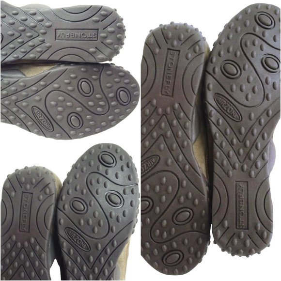 Stonefly Suede Leather Sneaker -38 LaceUp Strap Tread Two-Tone Brown Athleisure - Picture 10 of 10